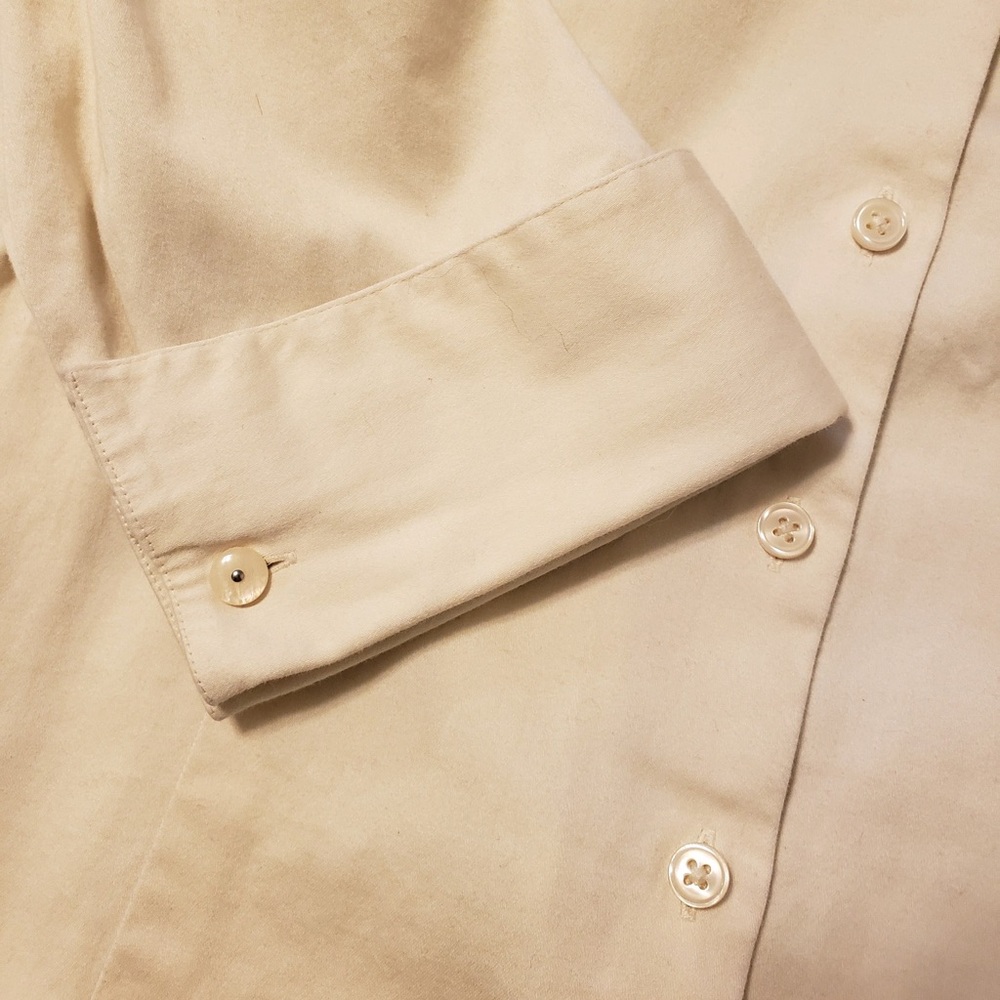 VanHeusen Ivory Dress Shirt, 3/4 Sleeve - Picture 4 of 7